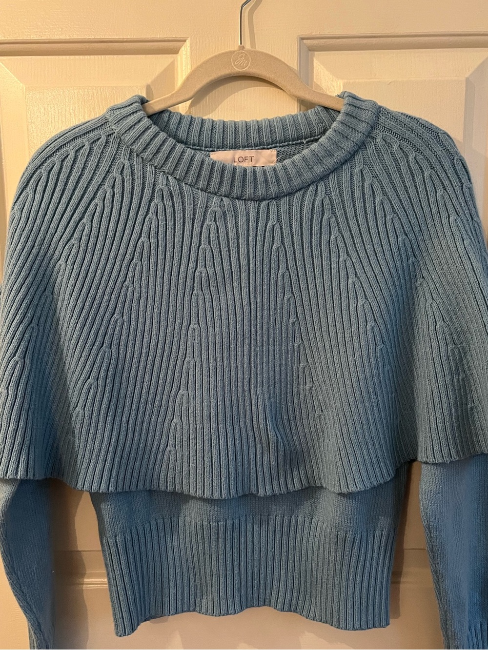 💖LOFT Ribbed Cape Sweater 💖 - Picture 5 of 15